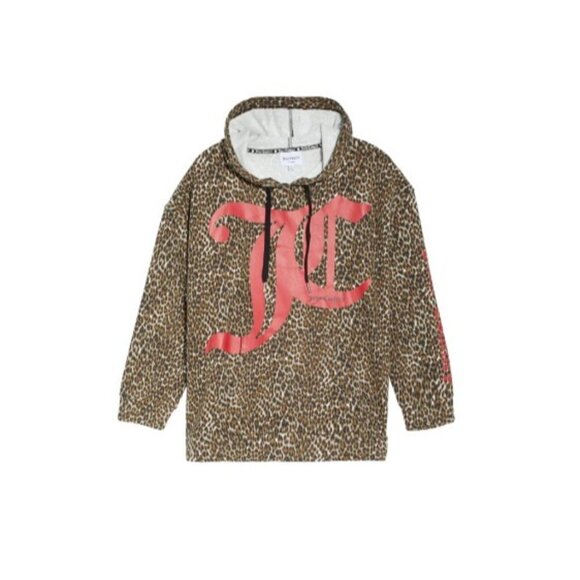JUICY COUTURE Animal Graphic Hoodie Leopard Print Size 1X - Picture 5 of 7